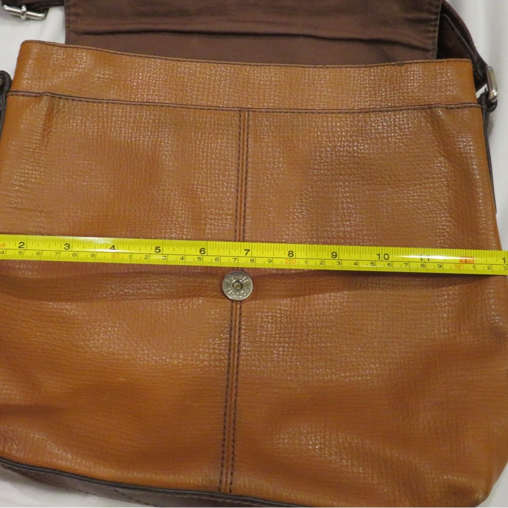 Fossil Brown Messenger Bag with Nylon adjustable strap - Picture 15 of 16